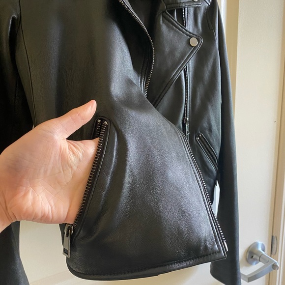 Portmans Idolise Leather Biker Jacket size S - Picture 5 of 9